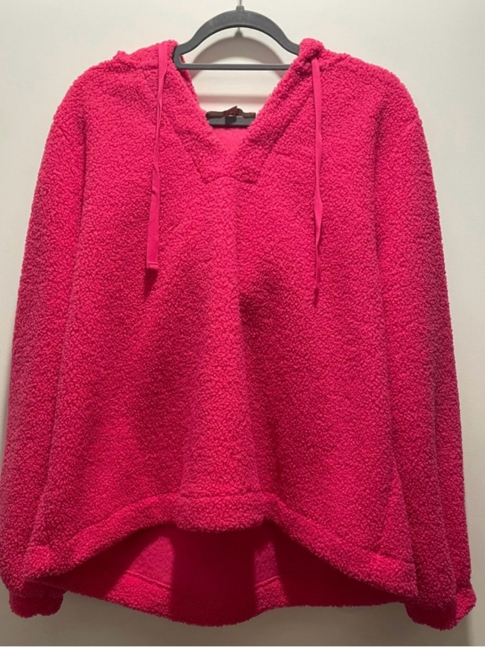 LOFT Sherpa Hoodie in Hot Pink